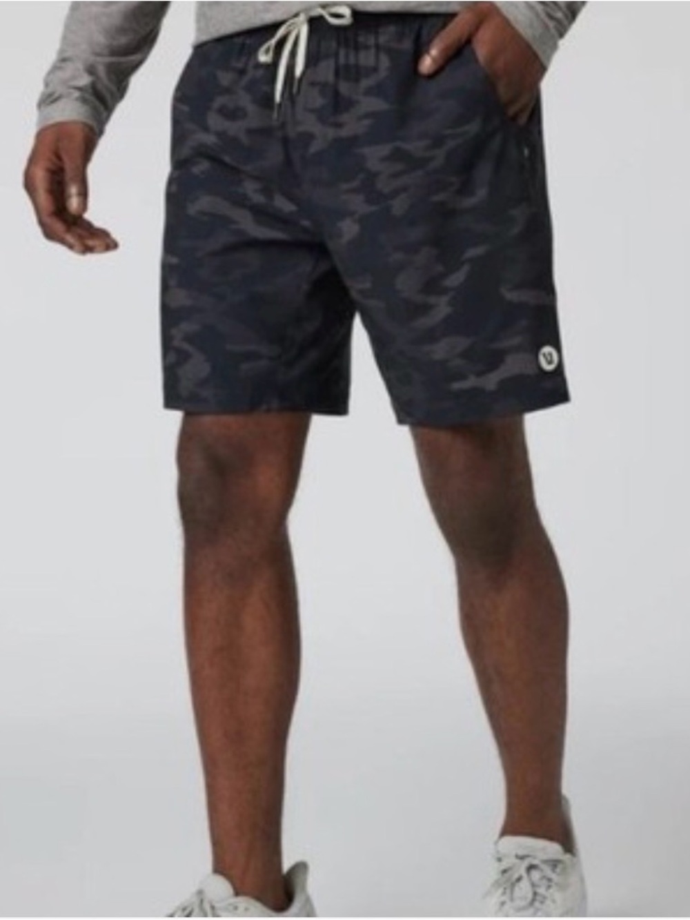 Vuori Men's Black Camo Athletic Shorts